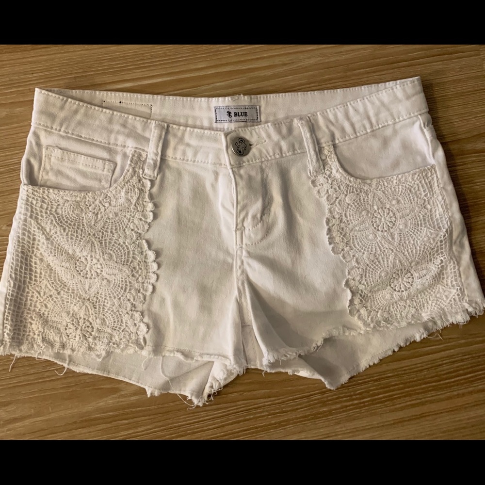 White Cutoff Shorts
